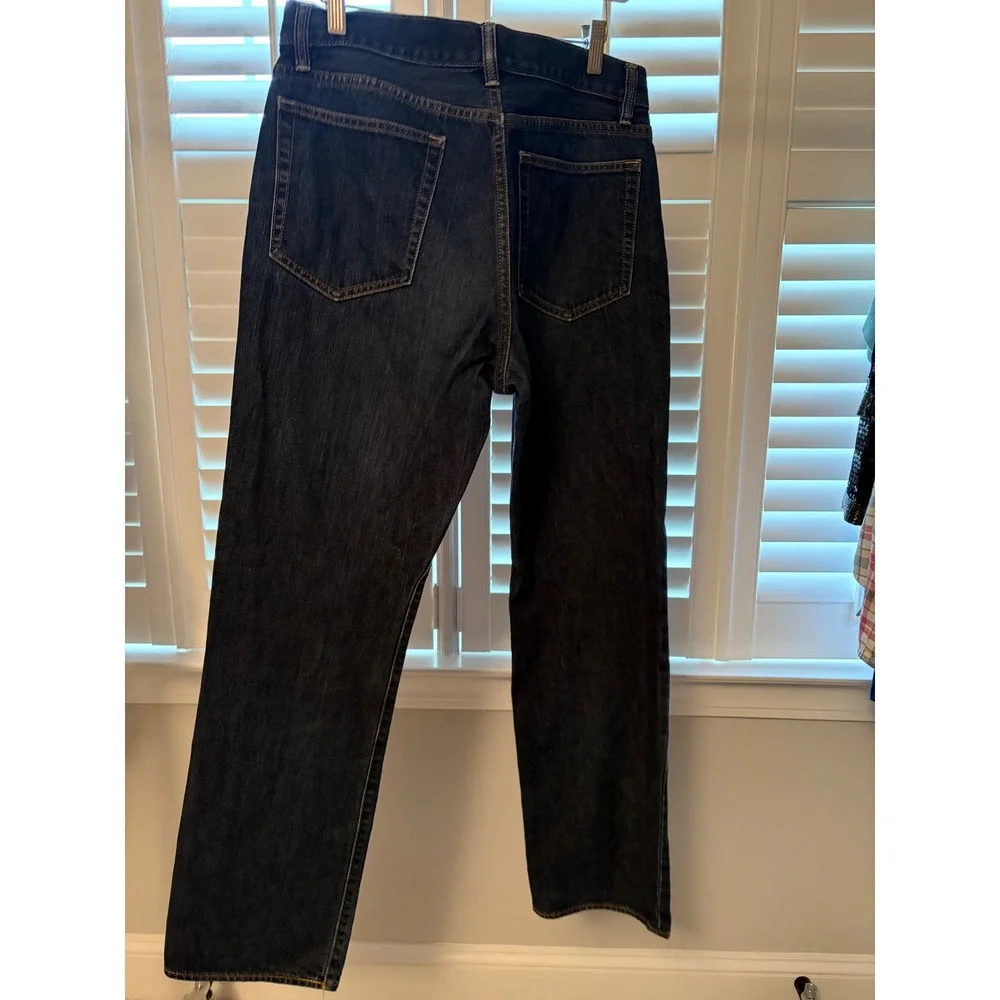 J.Crew The Bleecker Mens Dark Wash Straight Leg Denim Jeans 32x32 Blue